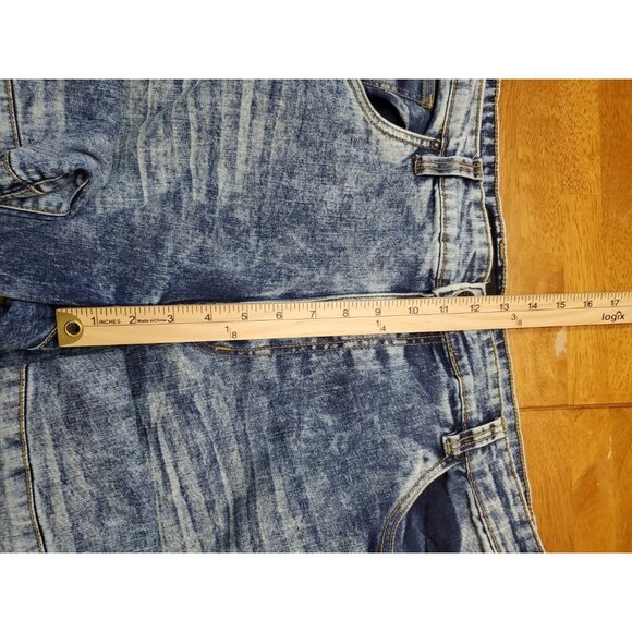 Marc Ecko Cut And Sew Mens Blue Denim Jeans Straight Fit Size 42x30 Baggy Y2K - Picture 7 of 12